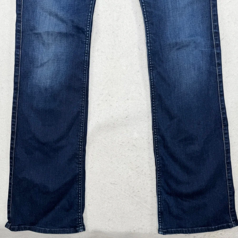 7 For All Mankind Kimmie Bootcut Jeans Womens 28 Dark Mid Rise Stretch Denim